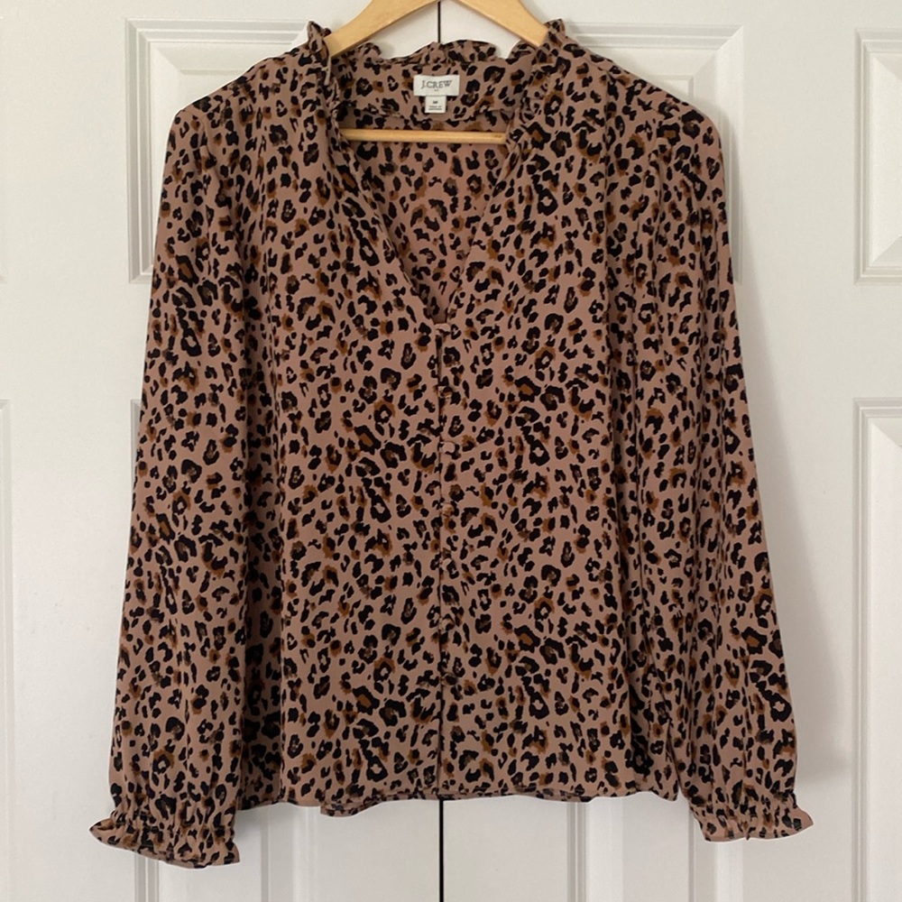 J. Crew Cheetah Blouse